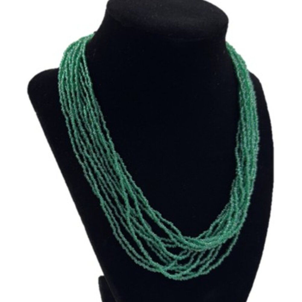 Twelve Strand Seed Bead Vintage Necklace